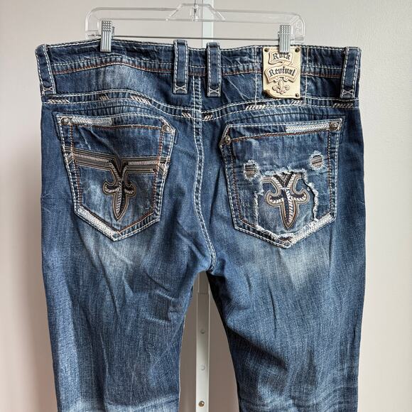 Rock Revival sz 41‎ blue denim jeans - Picture 9 of 10